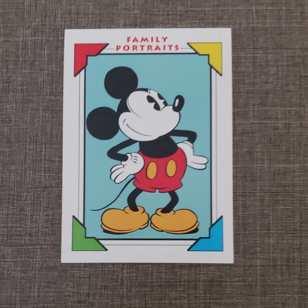 1991 Impel Disney Collector‎ Card – Family Portraits Mickey #100 – Vintage